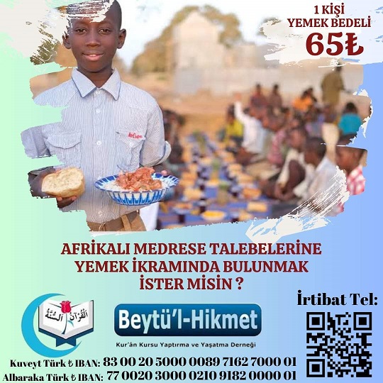 Afrikalı öğrencilere yemek ikramı